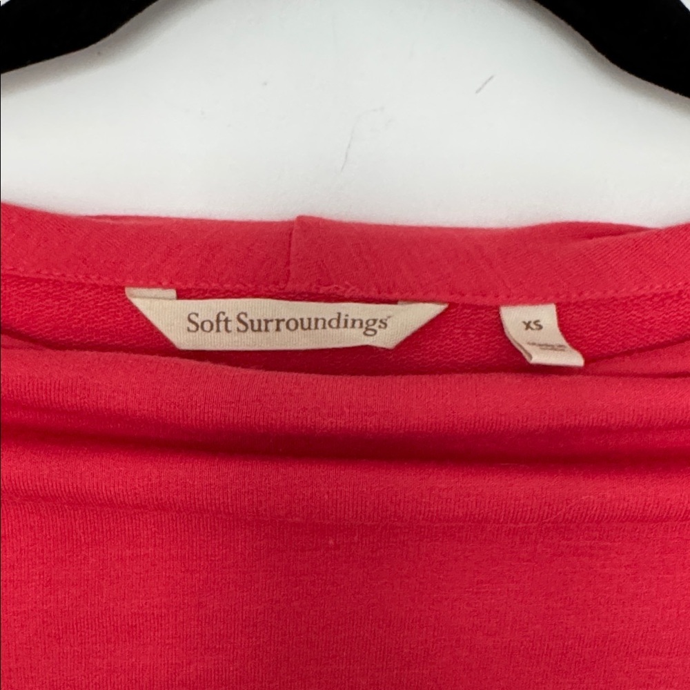 Soft Surroundings Vibrant Red/Coral Off the Shoulder Top - Size XS - Picture 2 of 6